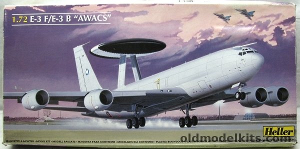 Heller 1/72 E-3F / E-3B  AWACS (707) -  E-3B USAF 965th Tinker AFB 1990 or French Air Force E-3F No. 201 'Le Coq' 36eme EDCA Avord 1995, 80383 plastic model kit